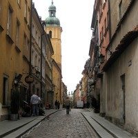 Street in Warsaw, Poland
