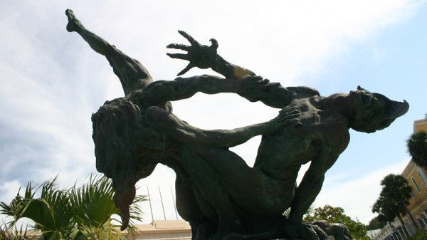 Totem Plaza Sculpture Totem Plaza Sculpture, Old San Juan, Puerto Rico