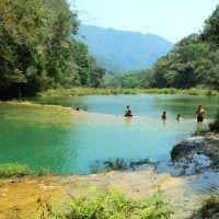 Natural pools at Semuc Champey, Guatemala