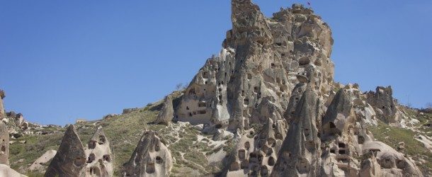 Uchisar Castle in Cappadocia, Turkey