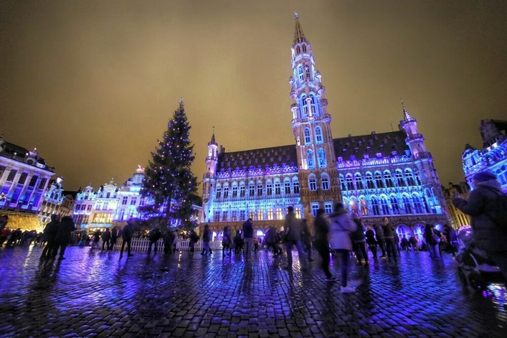 Brussels Town Hall at Night
