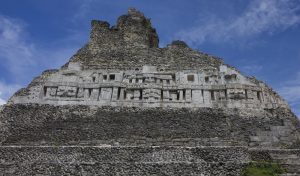 Xunantunich glyphs at El Castillo