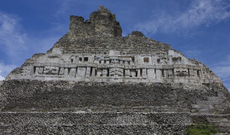Xunantunich glyphs at El Castillo