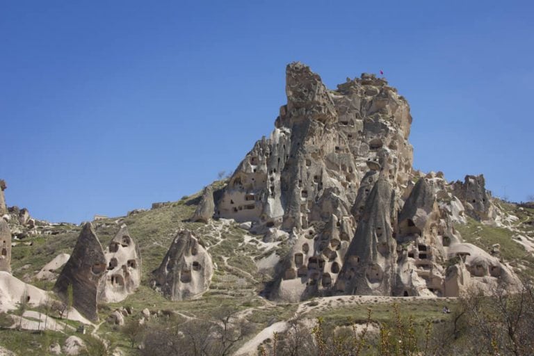 Uchisar Castle in Cappadocia, Turkey