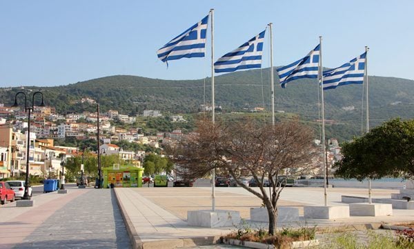 Greece Flags Travel to Greece