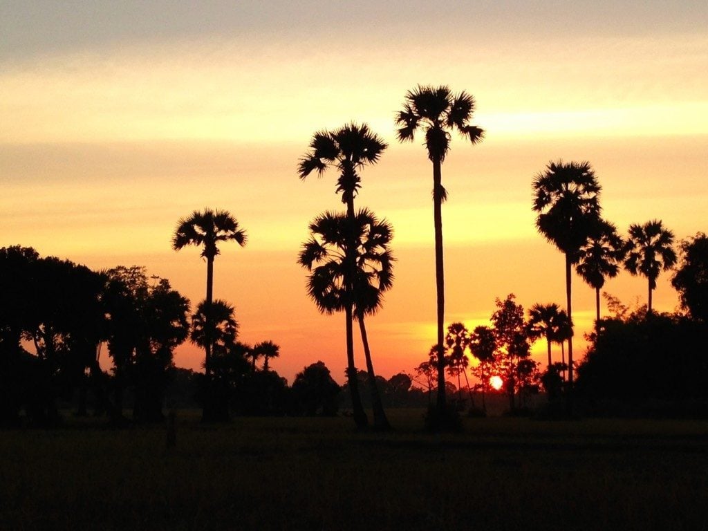 Sunset in Siem Reap, Cambodia