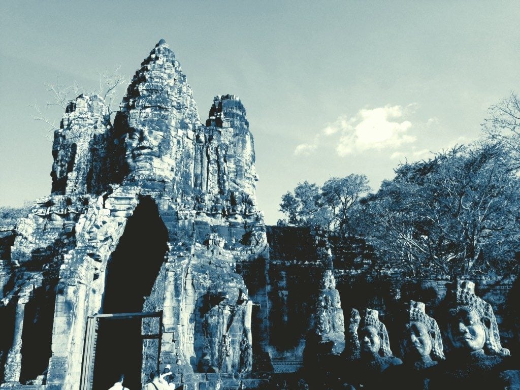 Entrance to Bayon in Angkor.