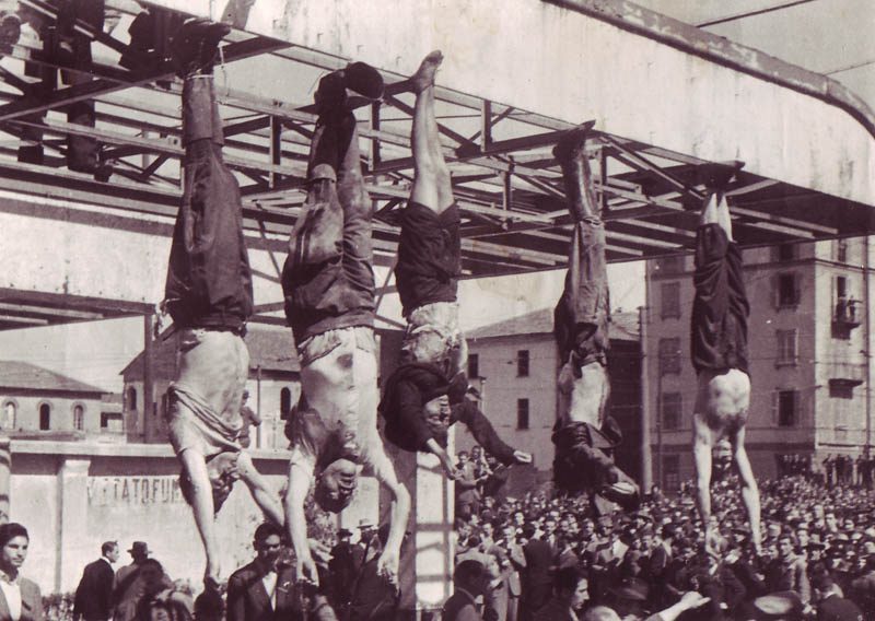 Mussolini hanged at Piazzale Loreto