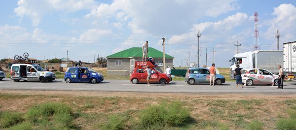 Crossing to Kazakhstan