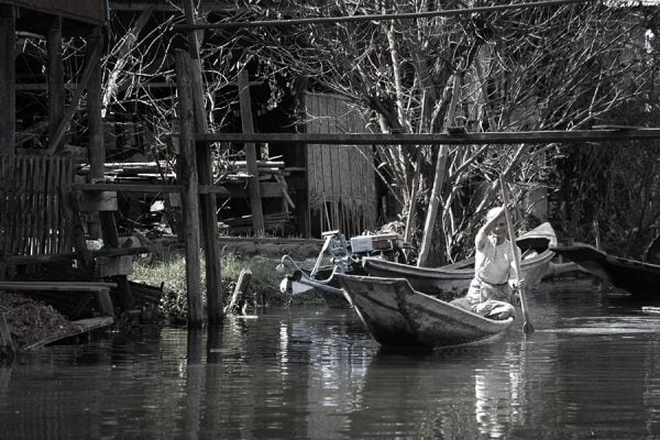Photos and Memories From Inle Lake, Myanmar 8 Old lady in Inle Lake in Myanmar