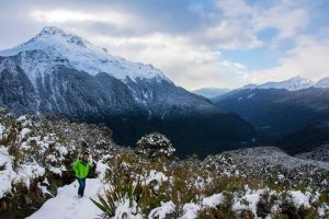 Hiking Routeburn Track in New Zealand