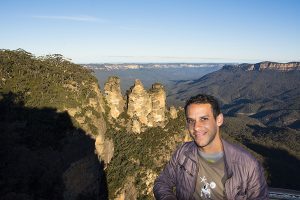 At the Three Sisters in Australia