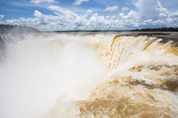 The Devil's Throat at Iguazu Falls in Brazil and Argentina