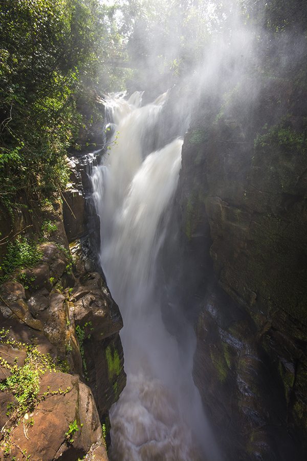 The Devil's Throat at Iguazu Falls in Brazil and Argentina