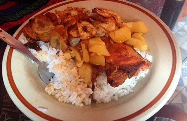 Local meal in Havana, Cuba