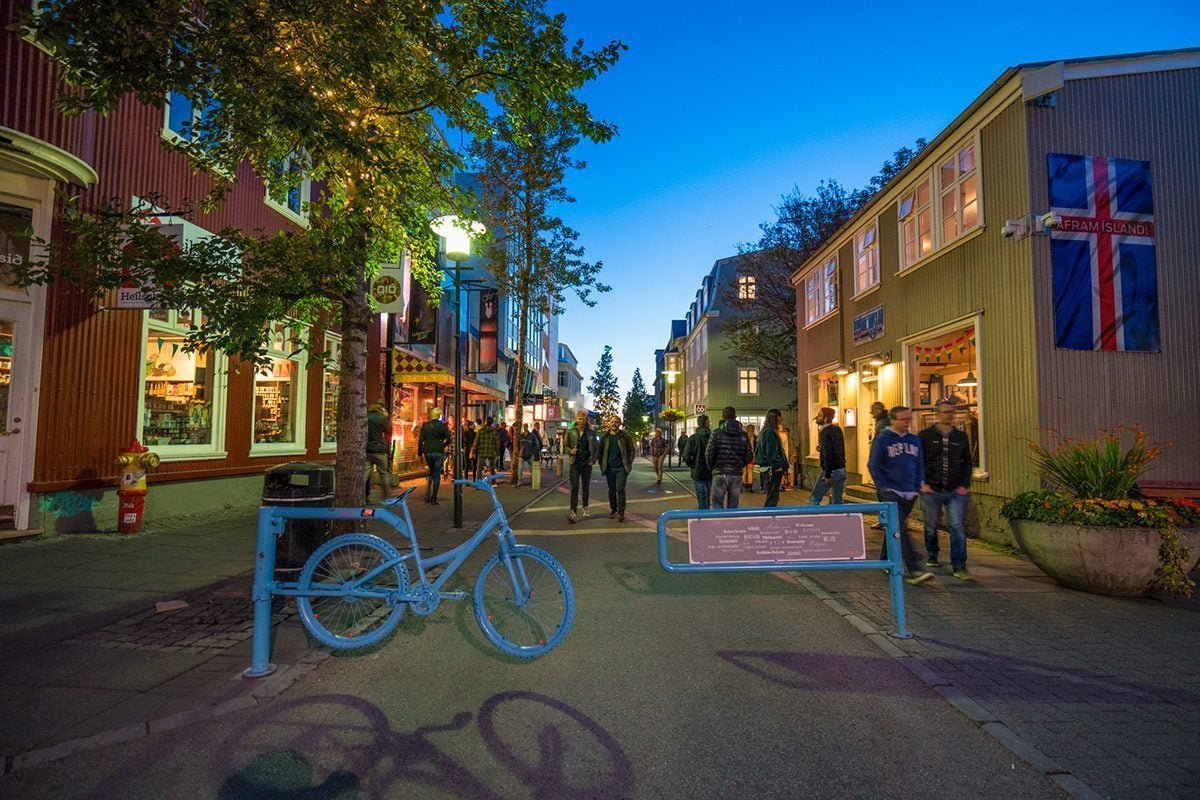 Laugavegur Street. Reykjavik, Iceland