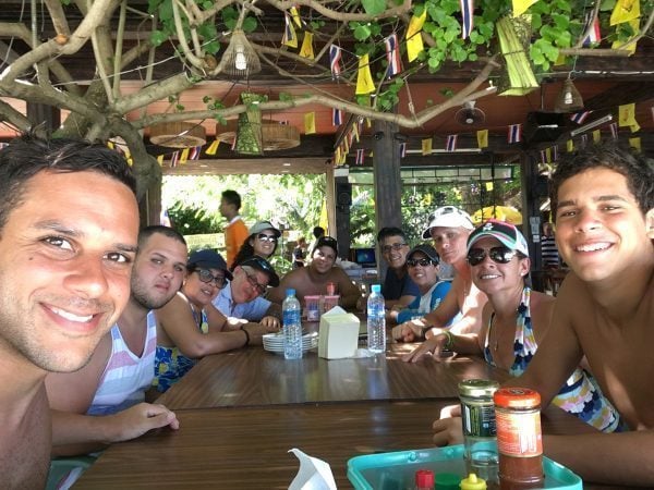 At a restaurant in Phi Phi, Thailand