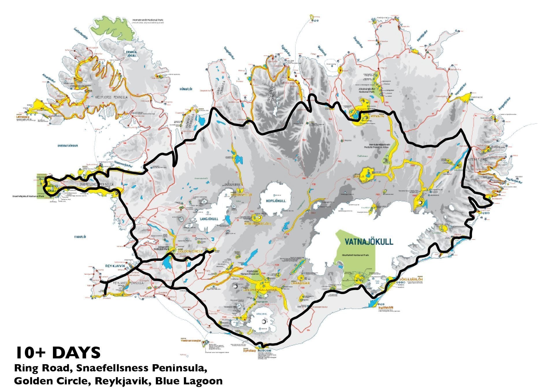 Trip for ten days in Iceland