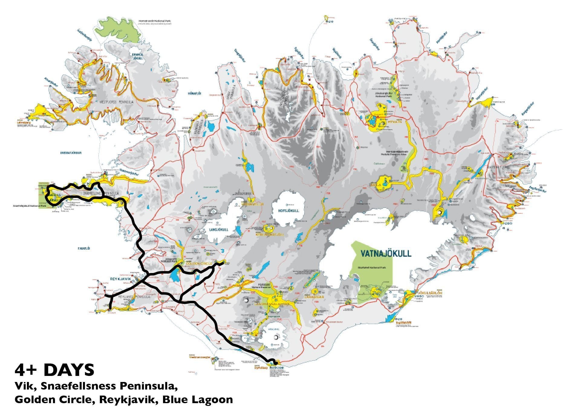 Trip for four days in Iceland