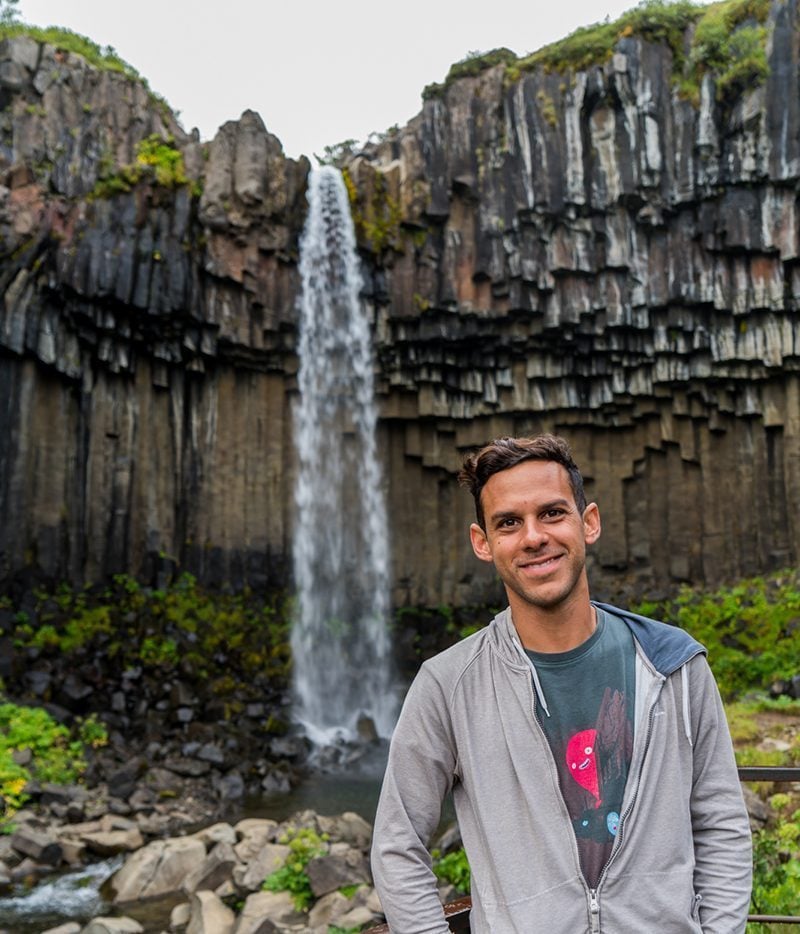 Norbert at Svartifoss