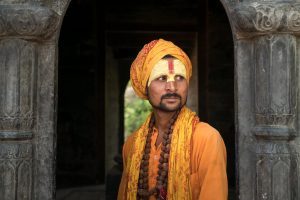 A sadhu at Pashupatinath Temple