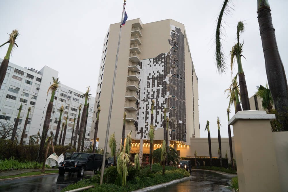 Courtyard Marriott damaged after Maria