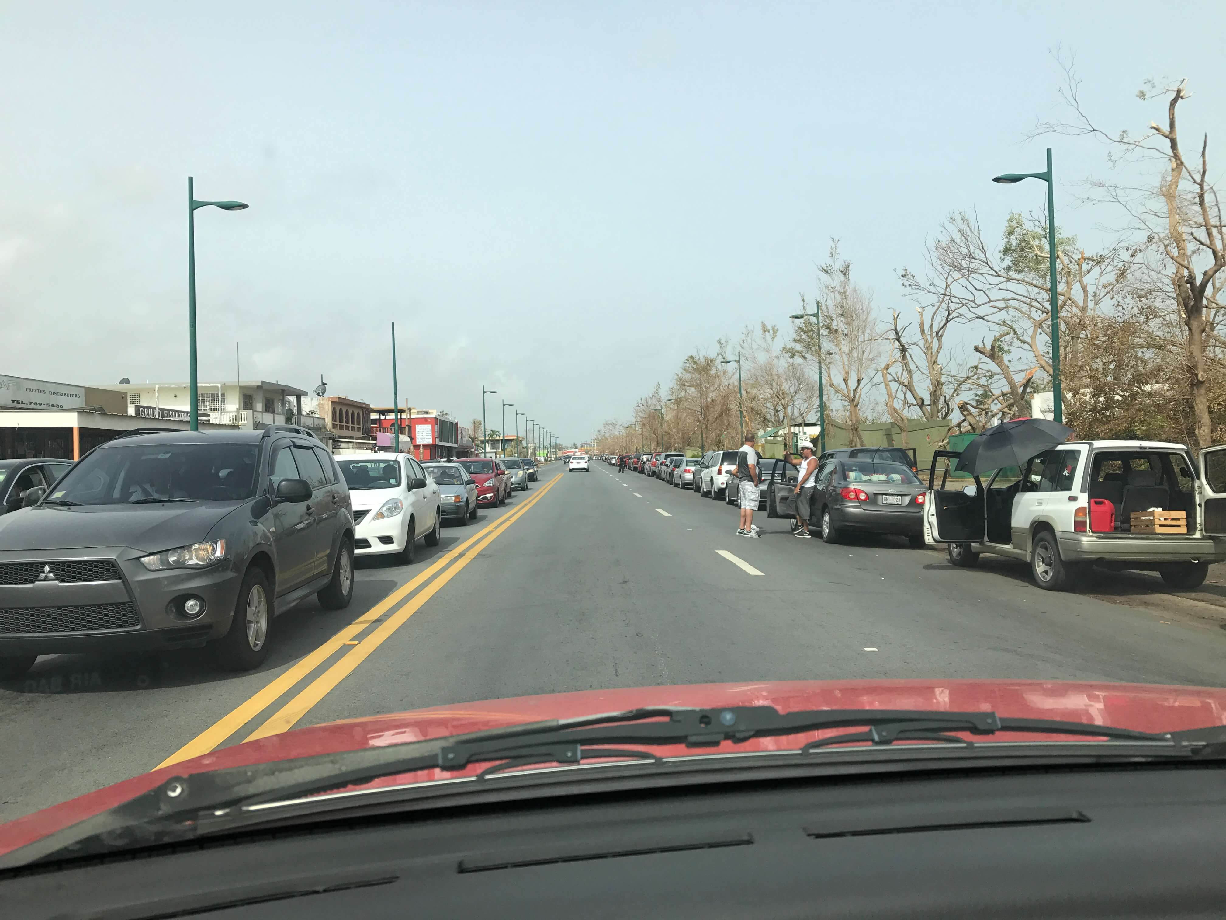 Gas line in Carolina, Puerto Rico
