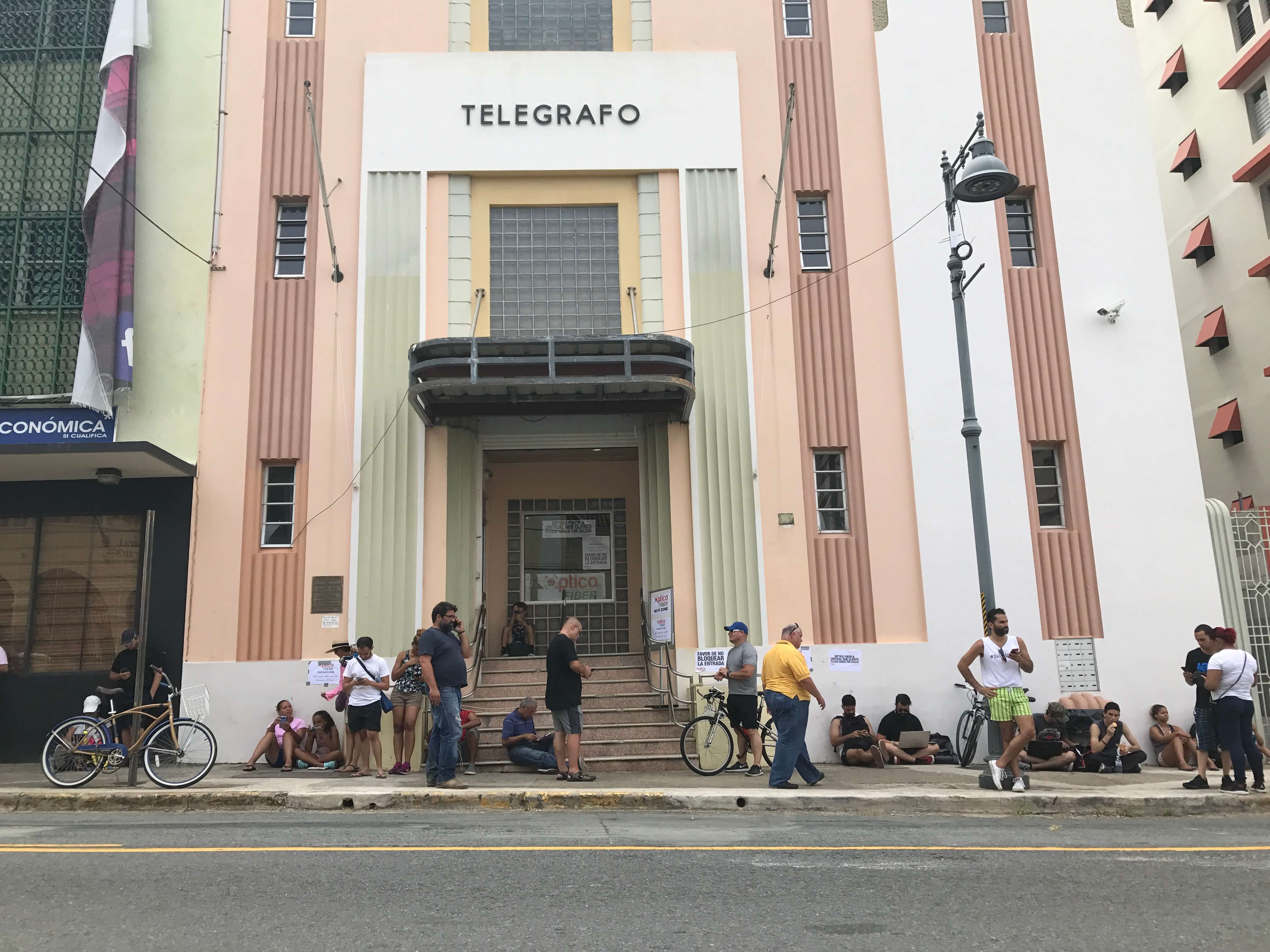 People at the Telegraph Building