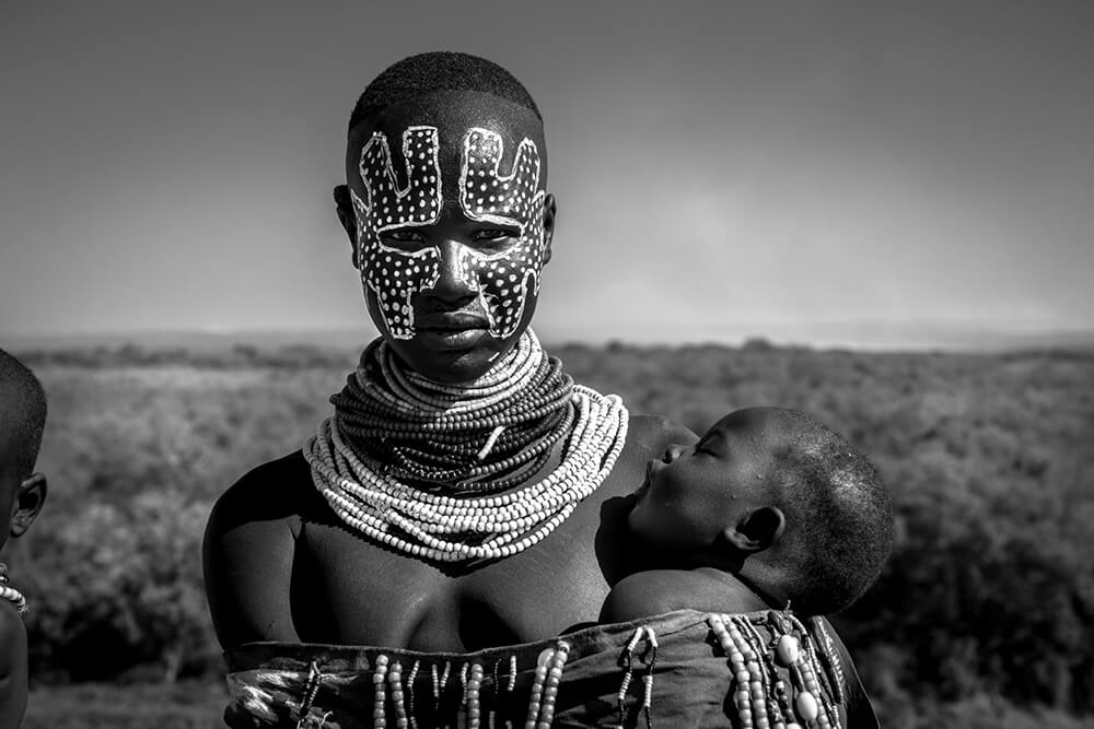 A Karo woman with her baby