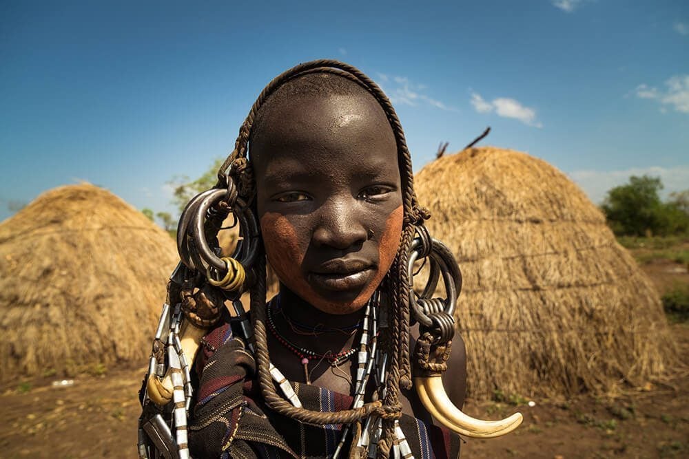 A Mursi girl
