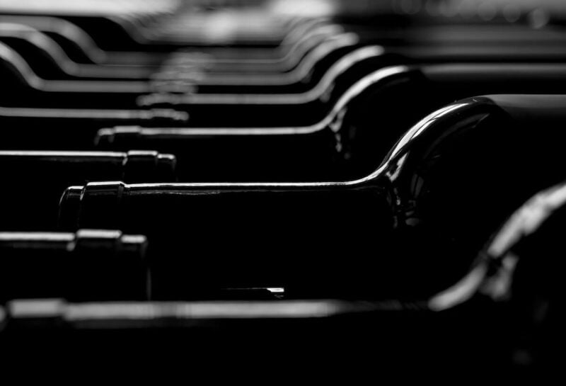 Wine Bottles in a Cellar