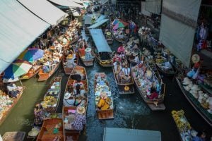 A floating market near Bangkok