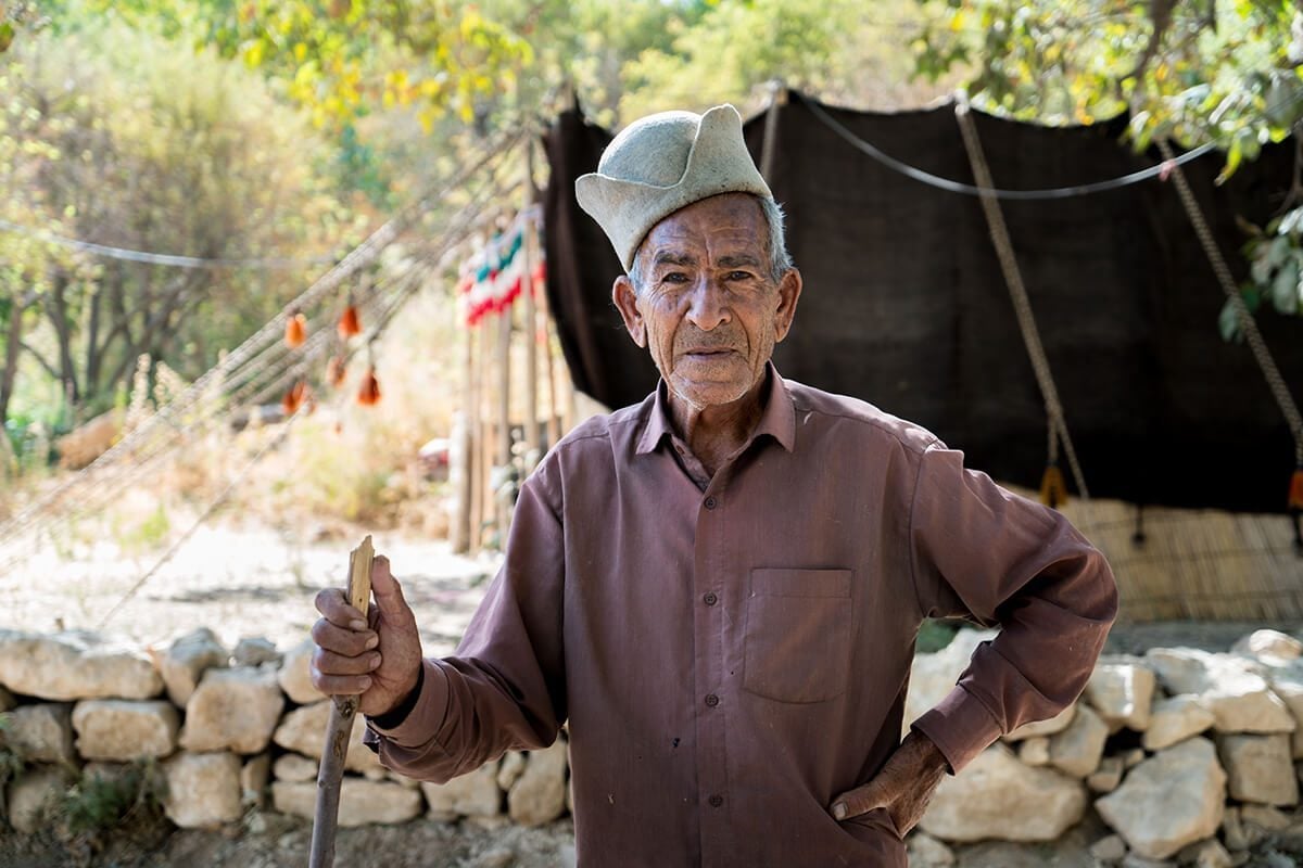 Nomad in front of his tent