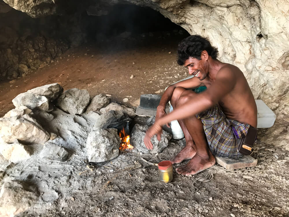 Abdullah making tea