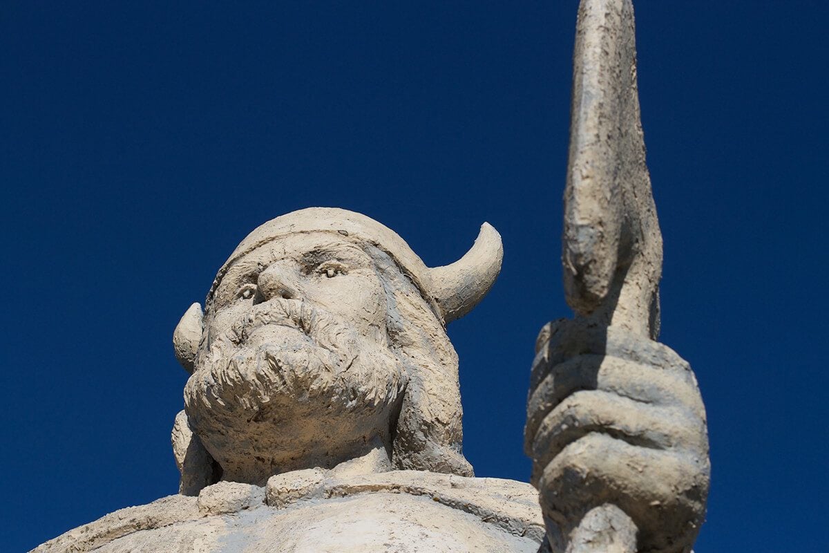 Gimli Viking Statue in Manitoba, Canada