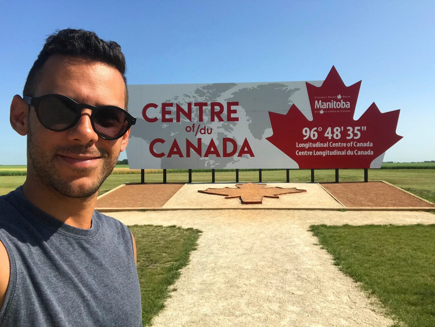 Longitudinal Center of Canada Sign