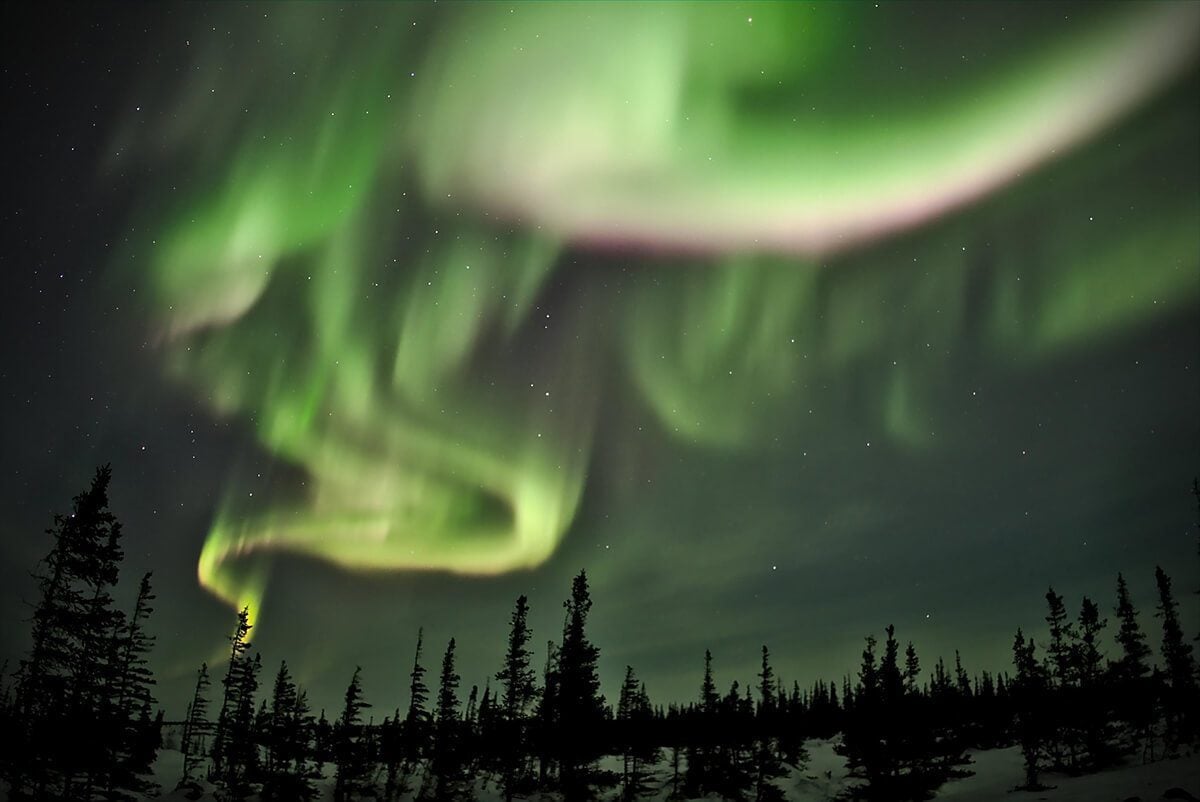 Northern Lights in Churchill in Manitoba, Canada