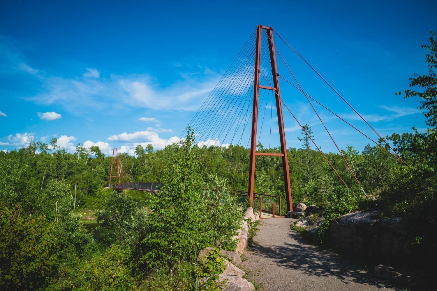 The Nutimik Trail Bridge at the Whiteshell Provincial Park, Manitoba, Canada