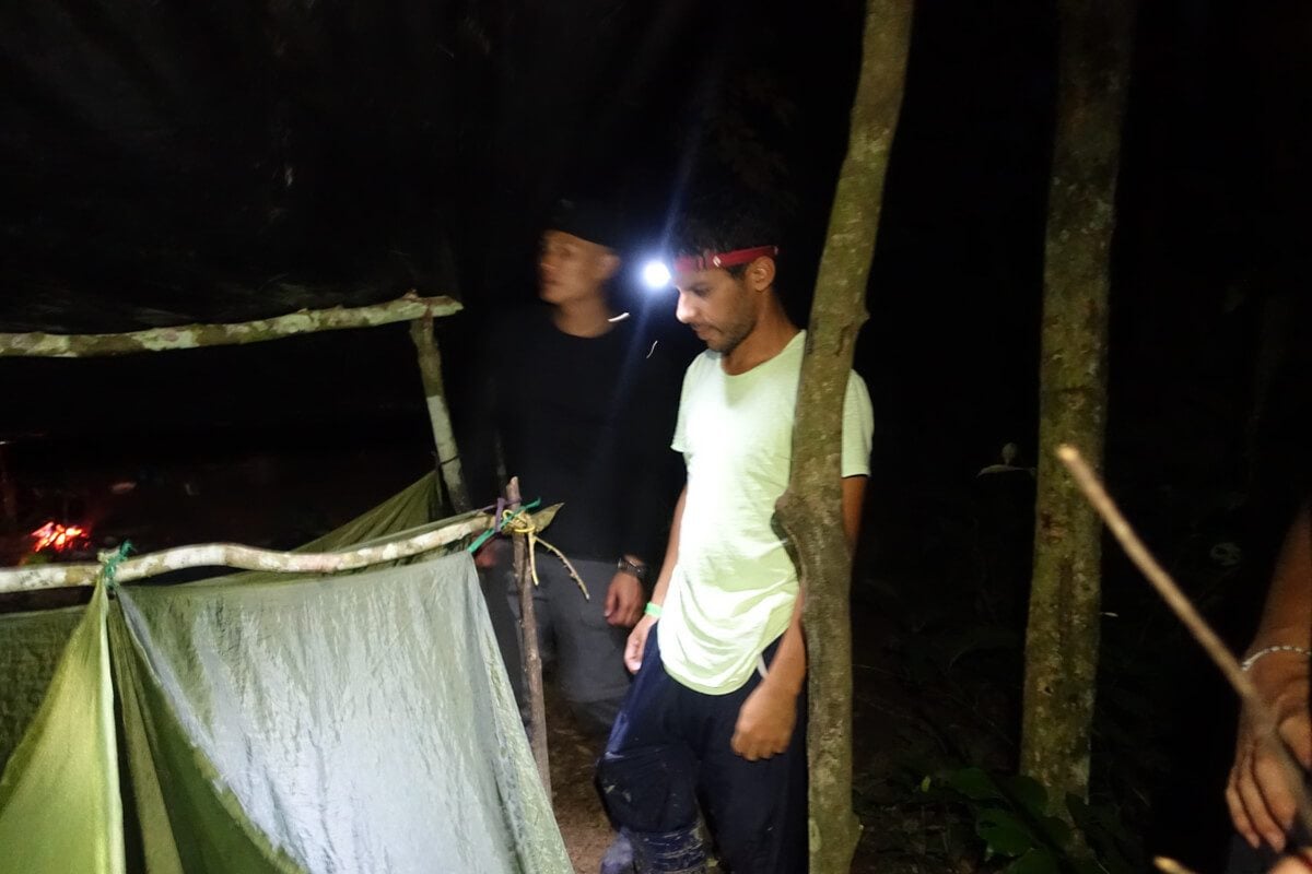 Norbert's tent in the Amazon