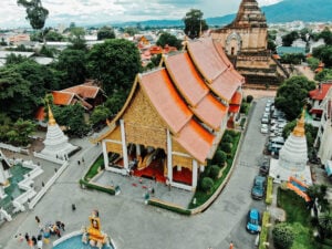 Where to Stay in Chiang Mai | Best Areas & Hotels for Every Budget 6 Aerial View of a temple in Chiang Mai, Thailand