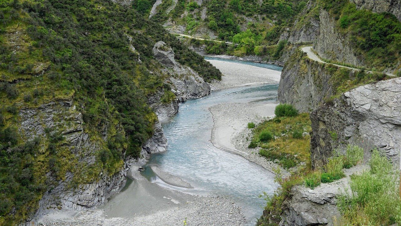 Skippers canyon in New Zealand