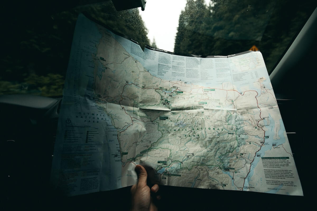 Road trip map