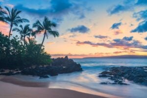 Tropical beach in the Caribbean