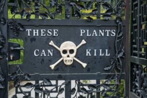 England's Poison Garden Sign