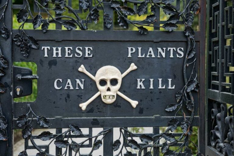 England's Poison Garden Sign
