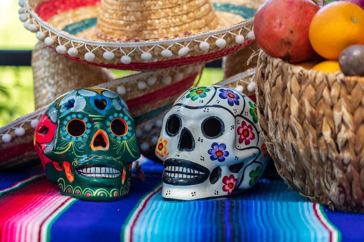 Dia de los Muertos Ceramic Skulls