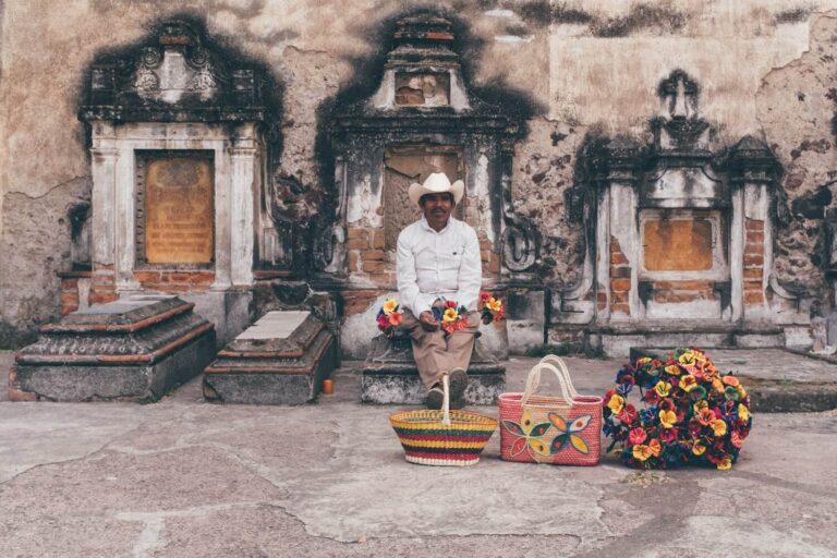 Man with Flowers in Mexico
