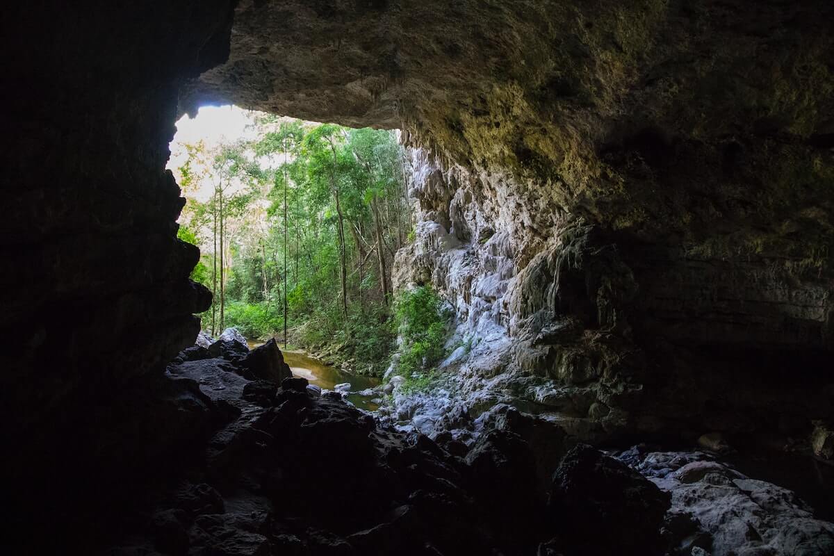 Cave entrance in Toledo Belize