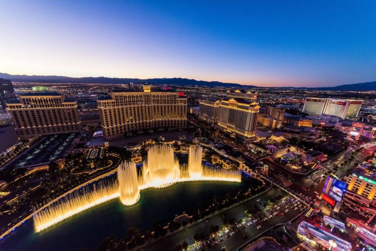Las Vegas Aerial View During Sunset