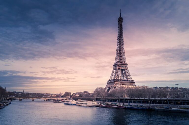 Eiffel Tower at Sunset in Paris